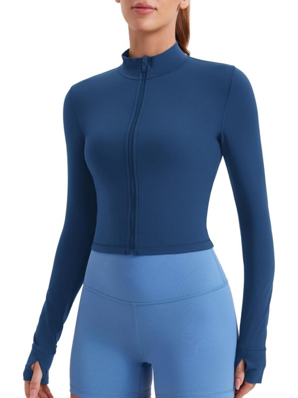 Cozy Butterluxe Cropped Athletic Jacket for Yoga & Fitness - Lightweight